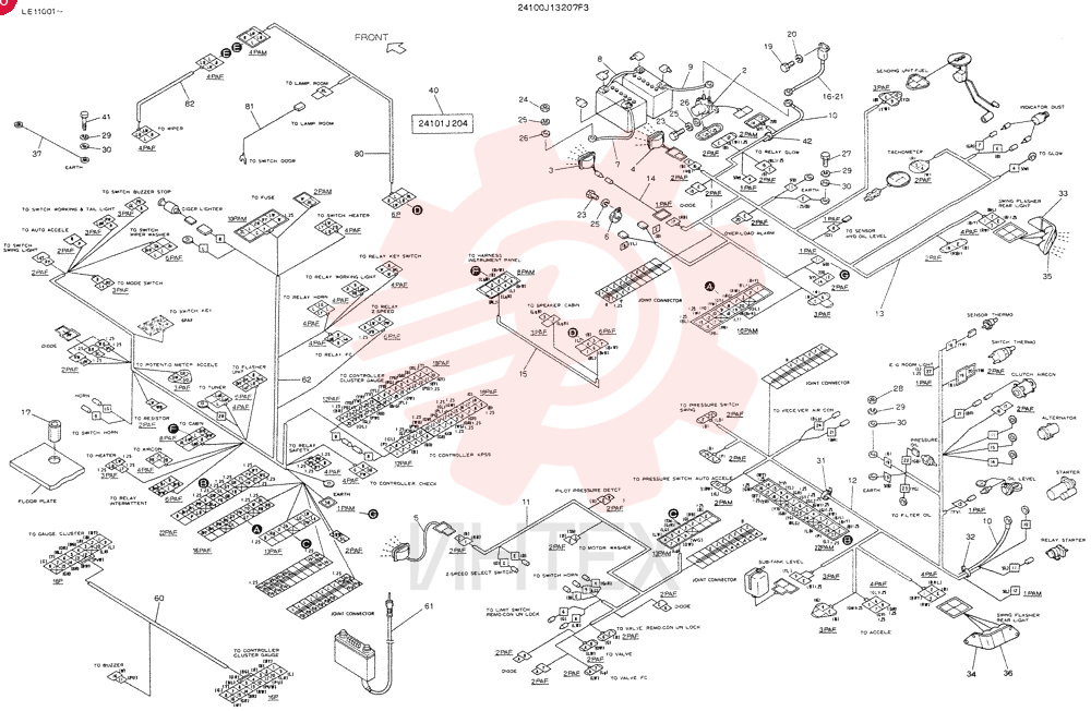 WIRING ASSY,ELEC 24100J13207F3