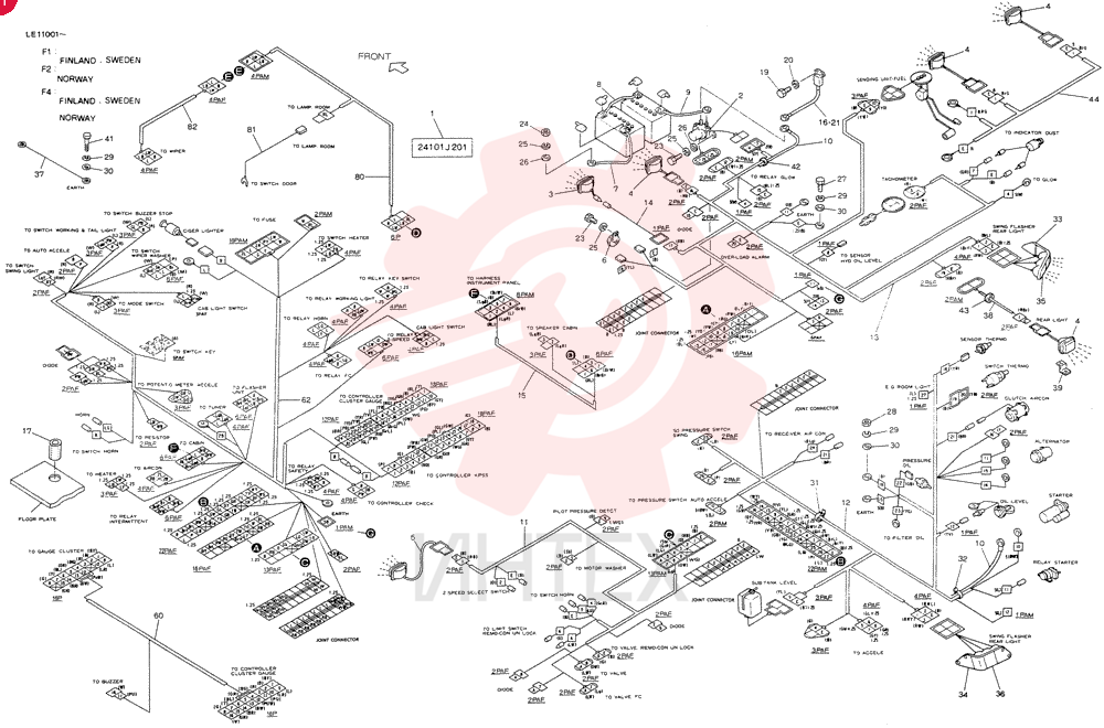 WIRING ASSY,ELEC, Serial Range: LE11001-12344