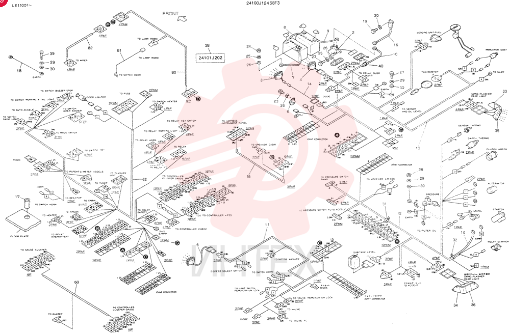 WIRING ASSY,ELEC 24100J12458F3
