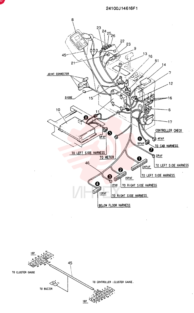 PANEL ASSY, INST 24100J14616F1 (2)