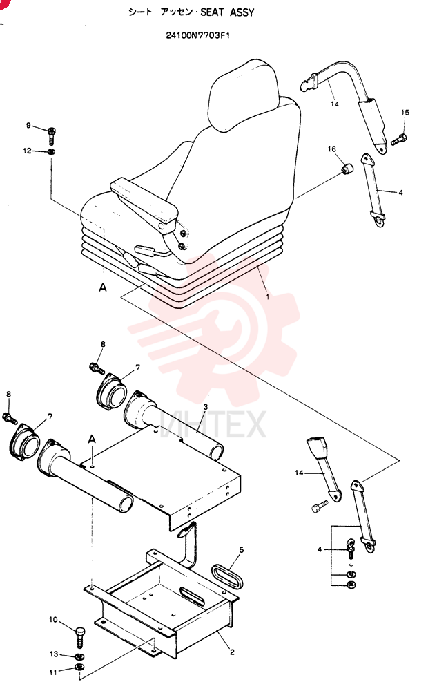 Схема (SK60) - MARK III EXCAVATOR BTW LE14101 - LE17595 (1/91-1/96) 24100N7703F1