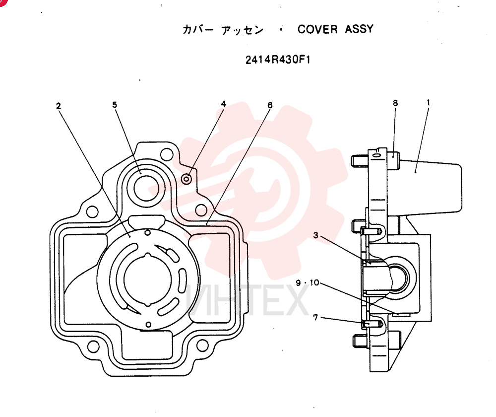 COVER ASSY, CONSISTS OF THE FOLLOWING PARTS 2414R430F1