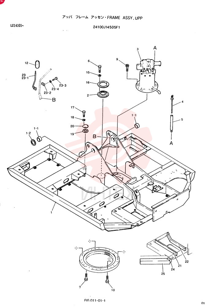 FRAME ASSY, UPP 24100J14505F1