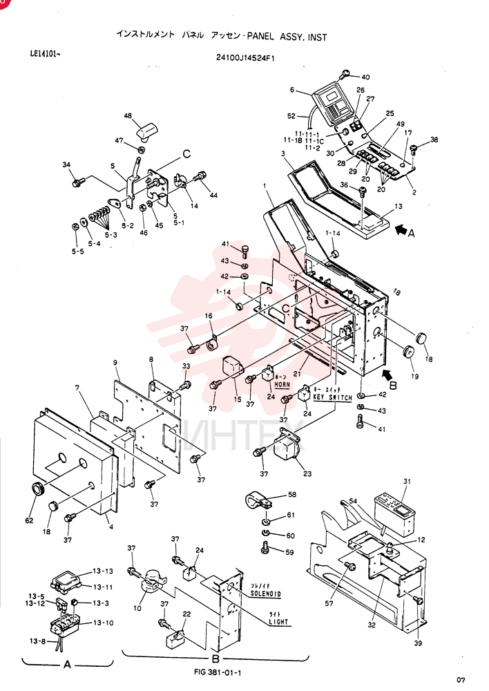 PANEL ASSY, INST 24100J14524F1