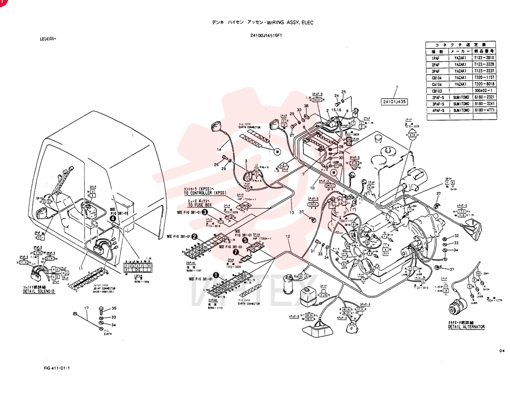WIRING ASSY, ELEC 24100J14516F1