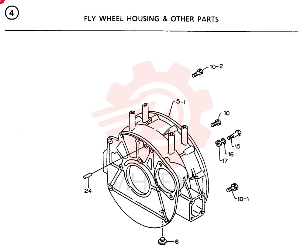 HOUSING; FLYWHEEL VI8943204410