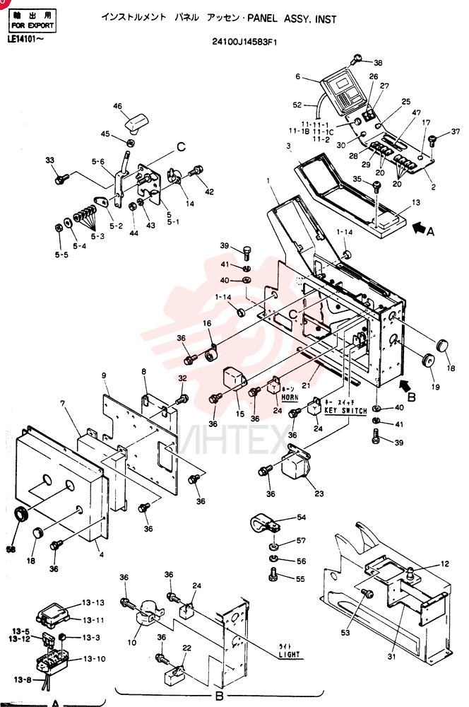 PANEL ASSY, INST 24100J14583F1 (3)