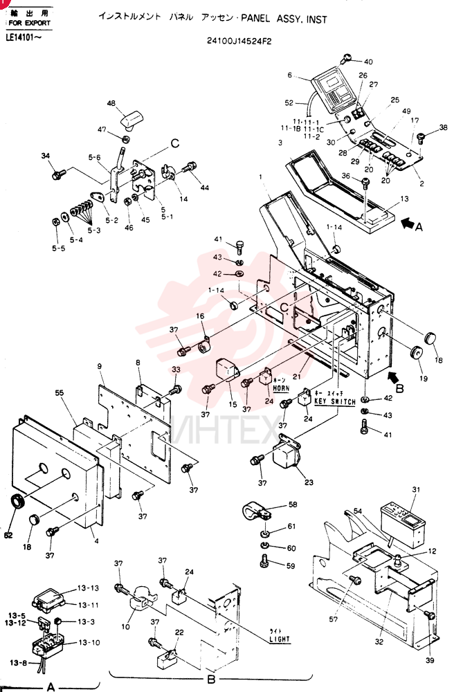 PANEL ASSY, INST 24100J14524F2 (5)