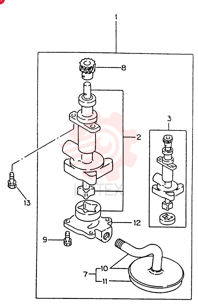PUMP ASM.; OIL, W/STRAINER, Remarks: (~89.11)