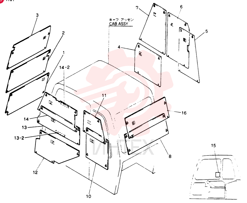 Схема (SK60) - MARK IV EXCAVATOR BTW LE17596 - LE17700 (1/95-12/03) 24100J13658F2