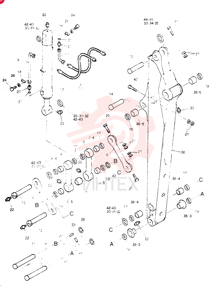 Схема (SK60) - MARK IV EXCAVATOR BTW LE17596 - LE17700 (1/95-12/03) 24100J14580F4