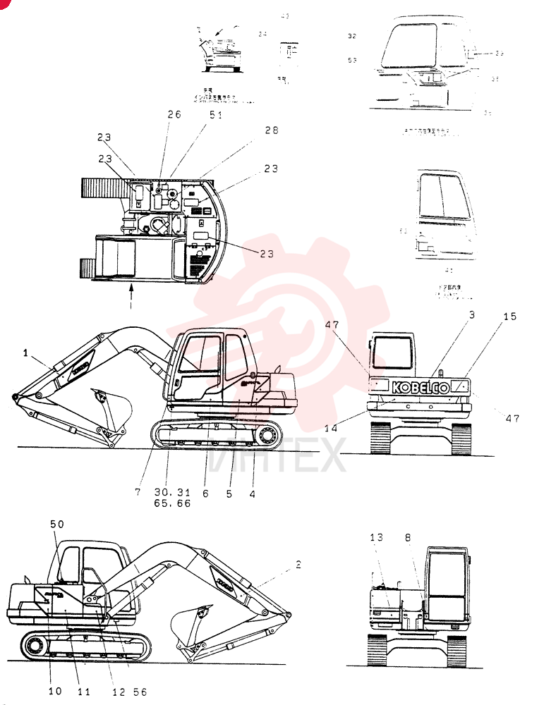 Схема (SK60) - MARK IV EXCAVATOR BTW LE17596 - LE17700 (1/95-12/03) 24100J14859F3 (2)