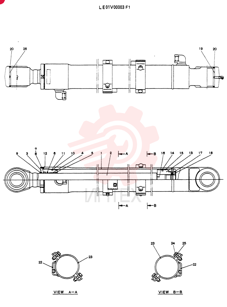 BUCKET CYLINDER LE01V00003F1 (2)