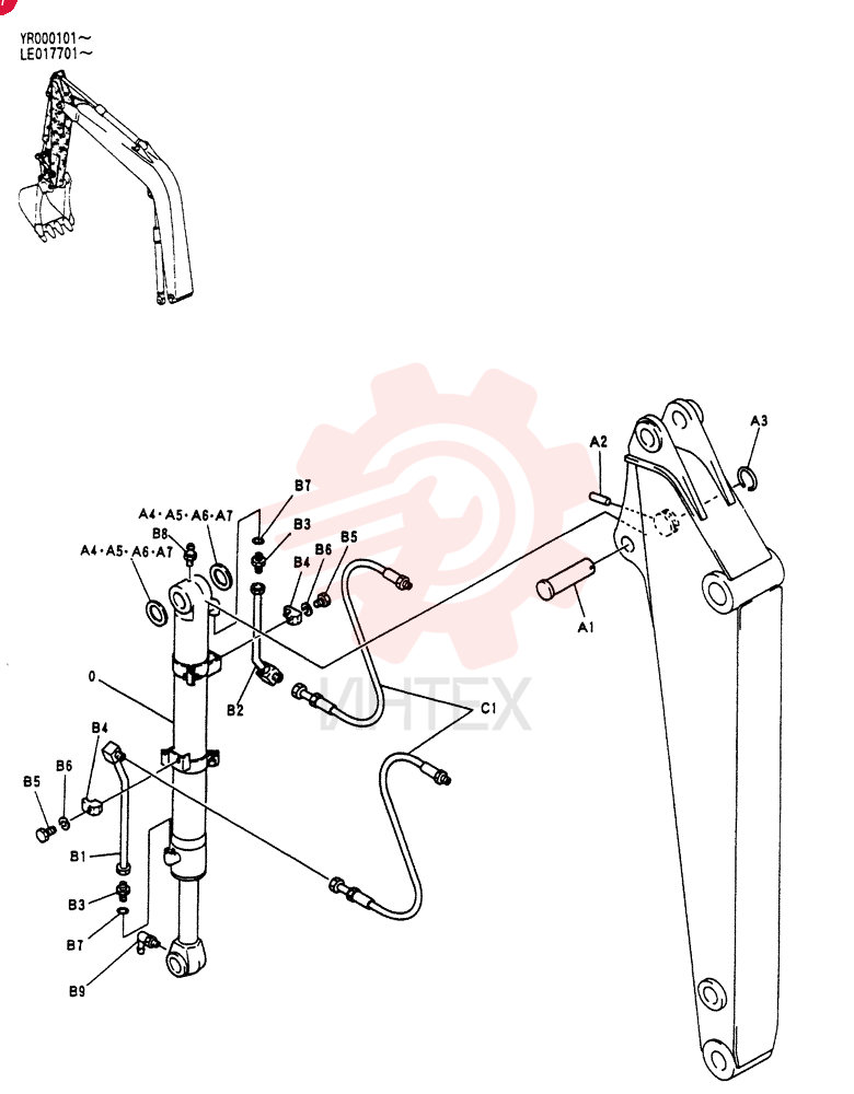 BUCKET CYLINDER LE01V00003F1 (1)