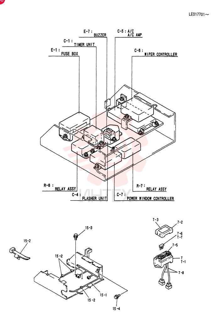 CONTROLLER GROUP (WITHOUT POWER WINDOW) LE22M00001F1 (2)