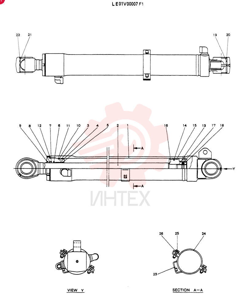 CYLINDER ASSY,BUCKET LE01V00007F1