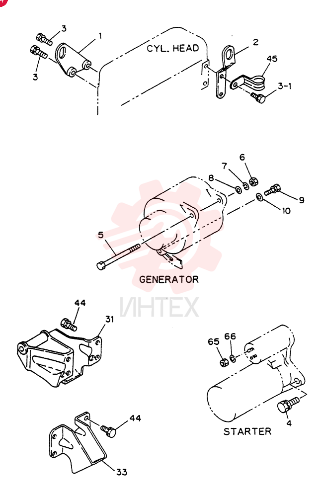 HANGER, ENGINE , FRT. VI8943797140