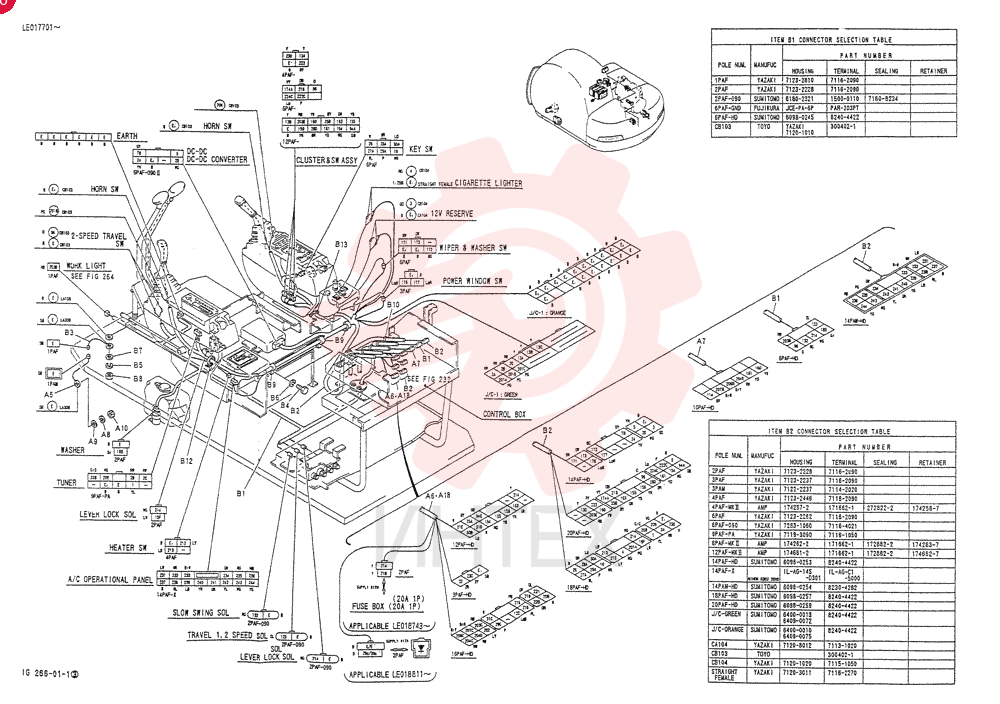 HARNESS ASSY. UPP, Serial Range: LE017701-LE018742 LE13E00003F1 (3)