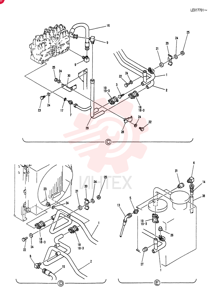 HYD LINES, UPP LE32H00002F1 (2)
