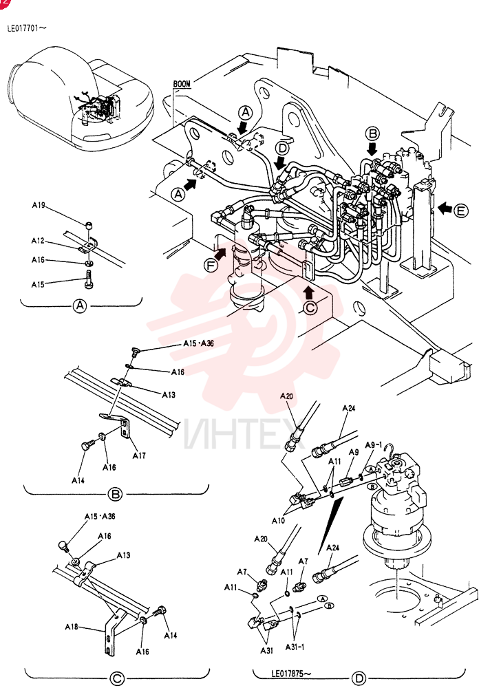 HYD LINES, UPP, Serial Range: LE017701-LE017874 LE03H00011F1 (1)