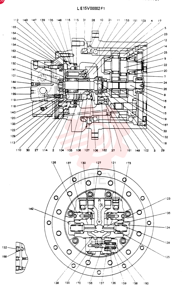 HYDRAULIC MOTOR LE15V00002F1 (1)