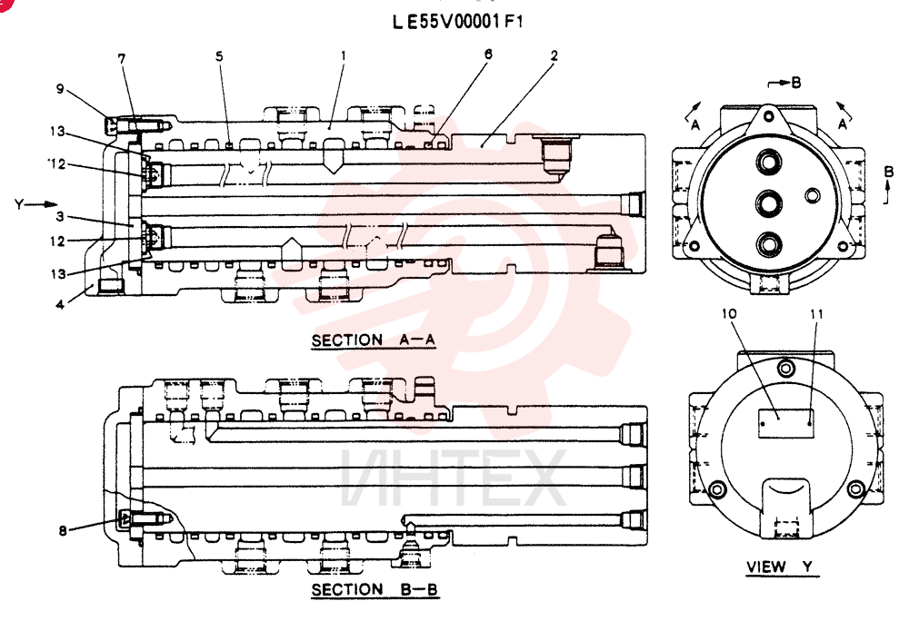 JOINT ASSY, SWIVEL(DOZER) LE55V00001F1