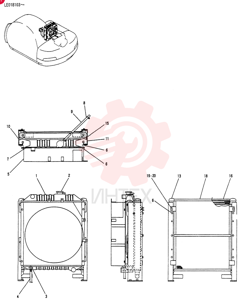 Схема (SK60) - MARK V EXCAVATOR BTW LE17701 - LE19738 (12/95-12/03) LE05P00004F1