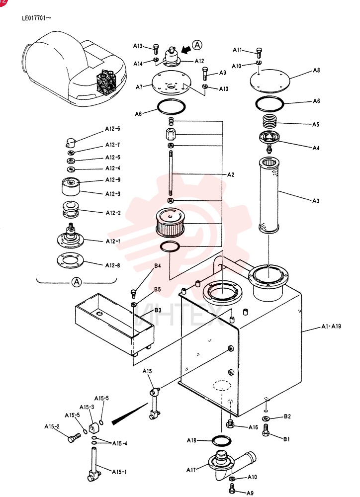 TANK ASSY, HYD, Serial Range: LE017701-LE018020