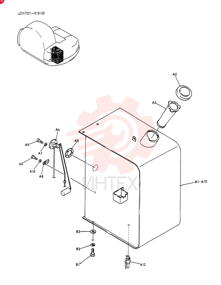 TANK FUEL,ASSY, Serial Range: LE017701-LE018020