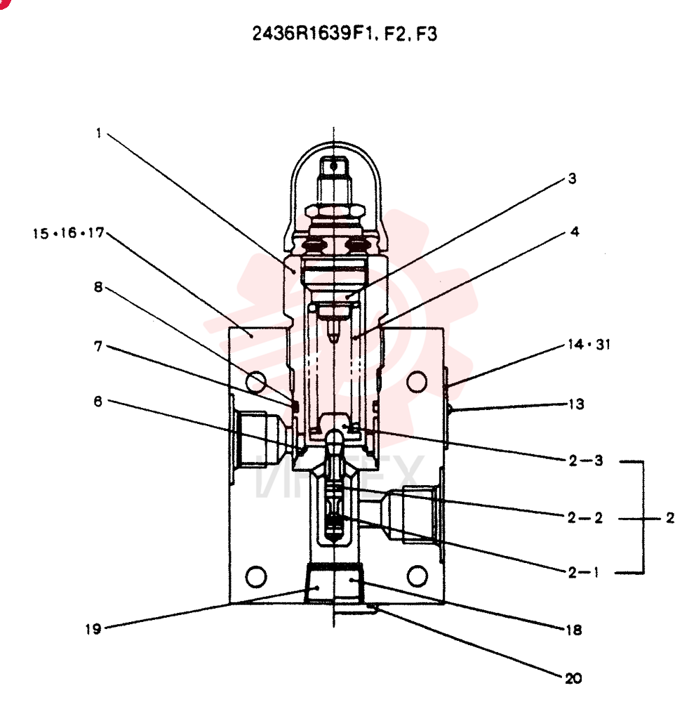 VALVE ASSY, RELIEF 2436R1639F1
