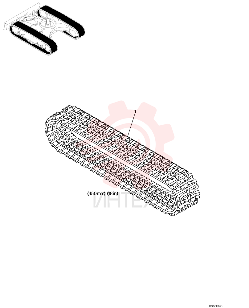 RUBBER TRACK,450mm W
