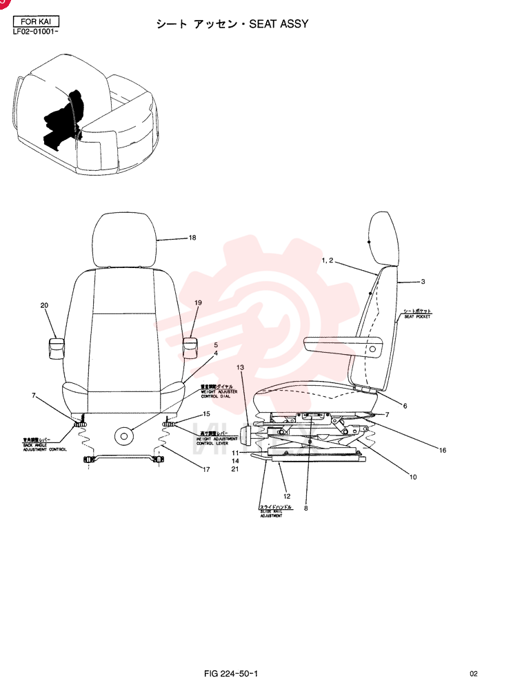 SEAT ASSY. YT25M00027F1