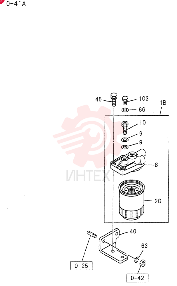 FUEL FILTER AND BRACKET 0-41A