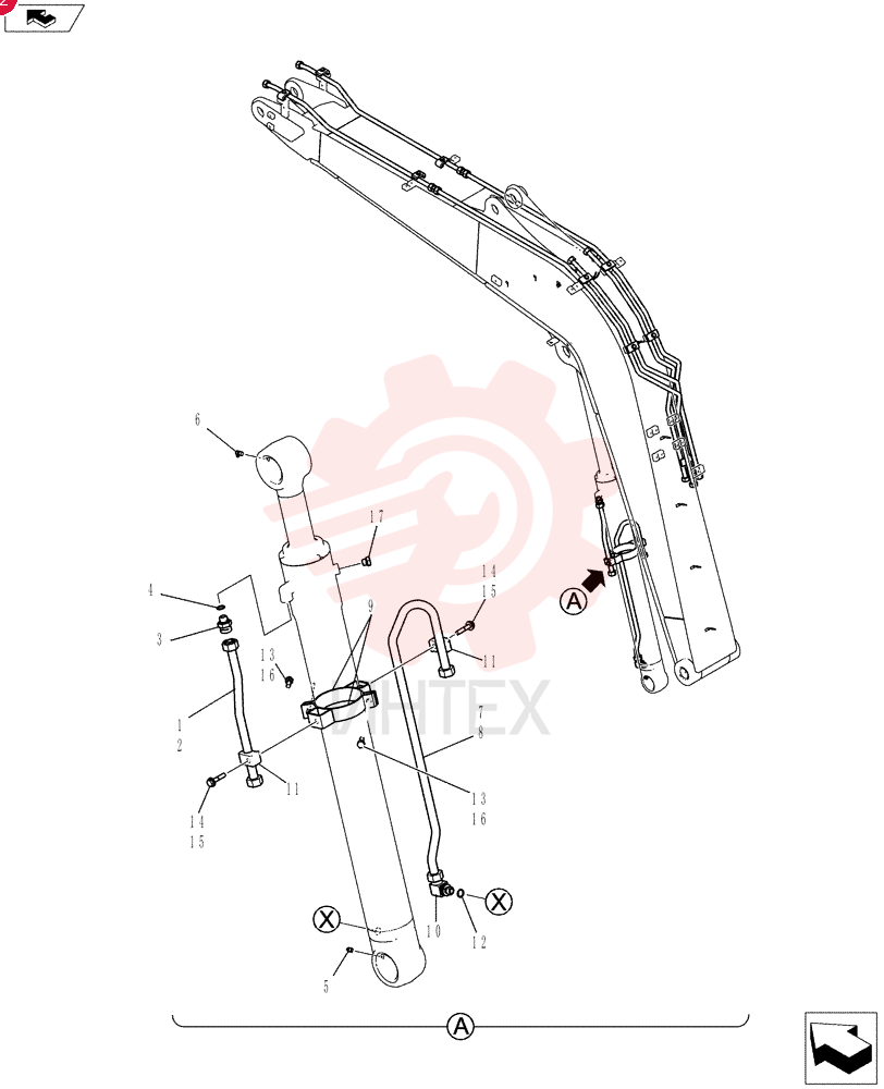 Cylinder, Boom YT42H00100F1