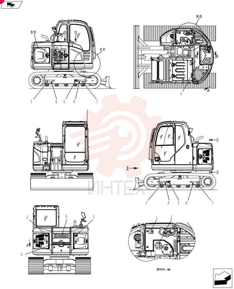 Схема (SK80CS-2) - CENTER SWING EXCAVATOR ASN LF06-04501 (7/02-9/08) YT22T00140F1