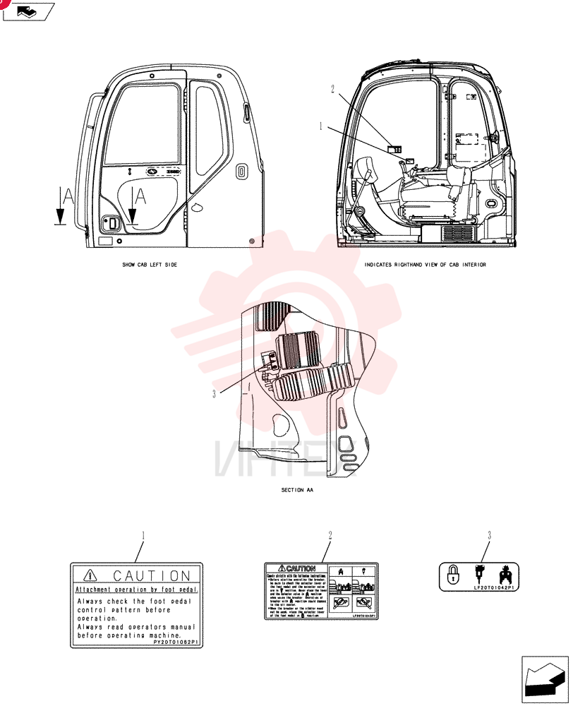 Схема (SK80CS-2) - CENTER SWING EXCAVATOR ASN LF06-04501 (7/02-9/08) YB22T00065F6