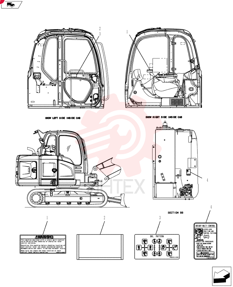 Схема (SK80CS-2) - CENTER SWING EXCAVATOR ASN LF06-04501 (7/02-9/08) YF22T00055F3