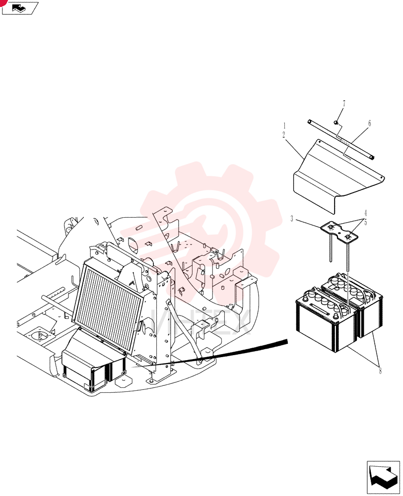 Схема (SK80CS-2) - CENTER SWING EXCAVATOR ASN LF06-04501 (7/02-9/08) YT72E00003F1