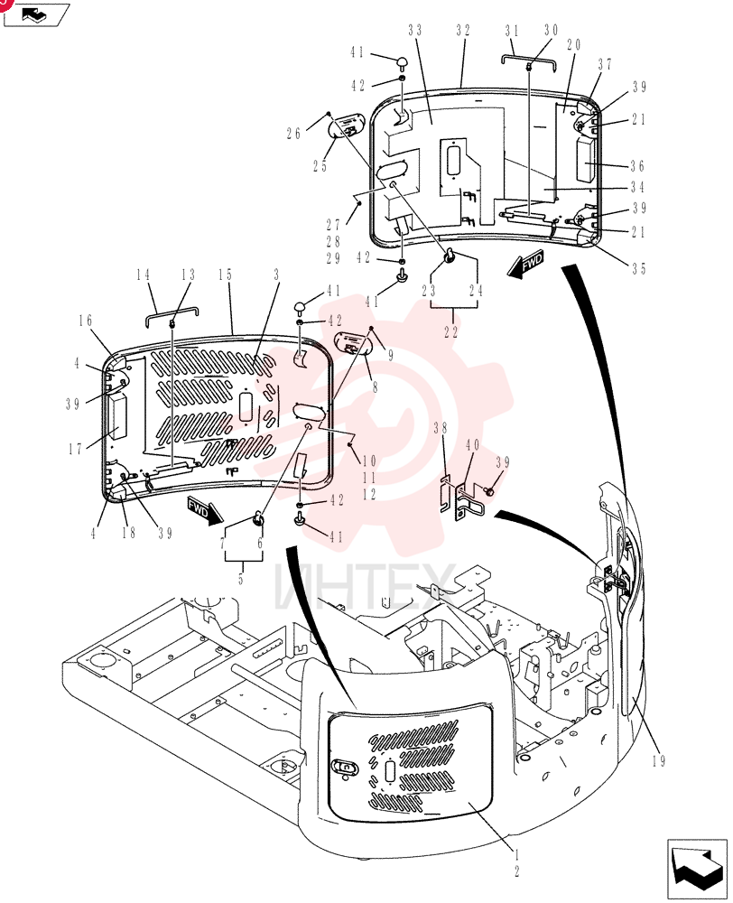 Схема (SK80CS-2) - CENTER SWING EXCAVATOR ASN LF06-04501 (7/02-9/08) LF21C00010F1