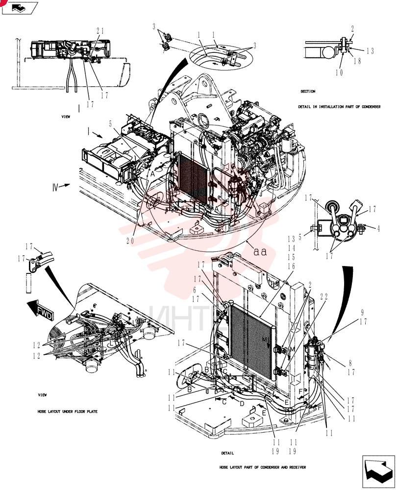 Схема (SK80CS-2) - CENTER SWING EXCAVATOR ASN LF06-04501 (7/02-9/08) YT20M00023F1
