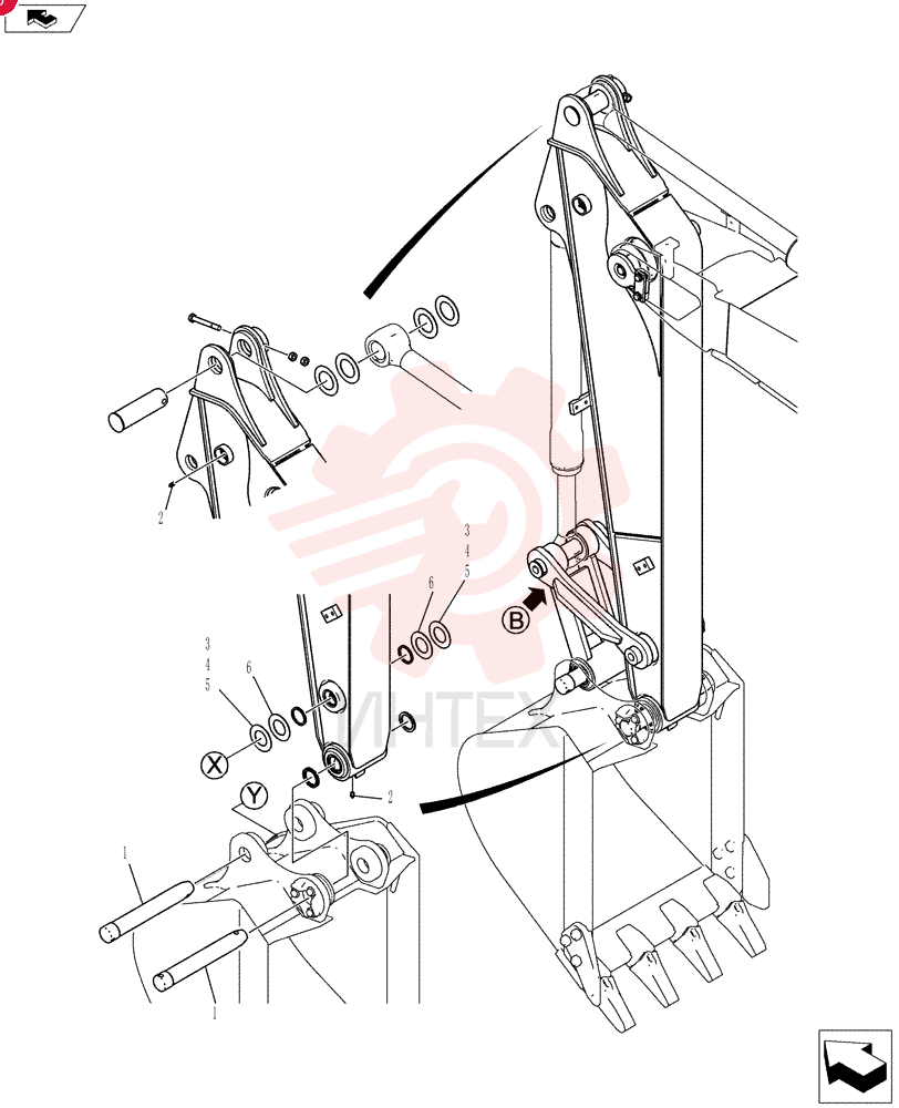 Схема (SK80CS-2) - CENTER SWING EXCAVATOR ASN LF06-04501 (7/02-9/08) YT12B00171F1