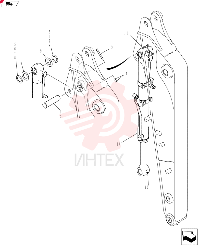Схема (SK80CS-2) - CENTER SWING EXCAVATOR ASN LF06-04501 (7/02-9/08) YT12B00122F1