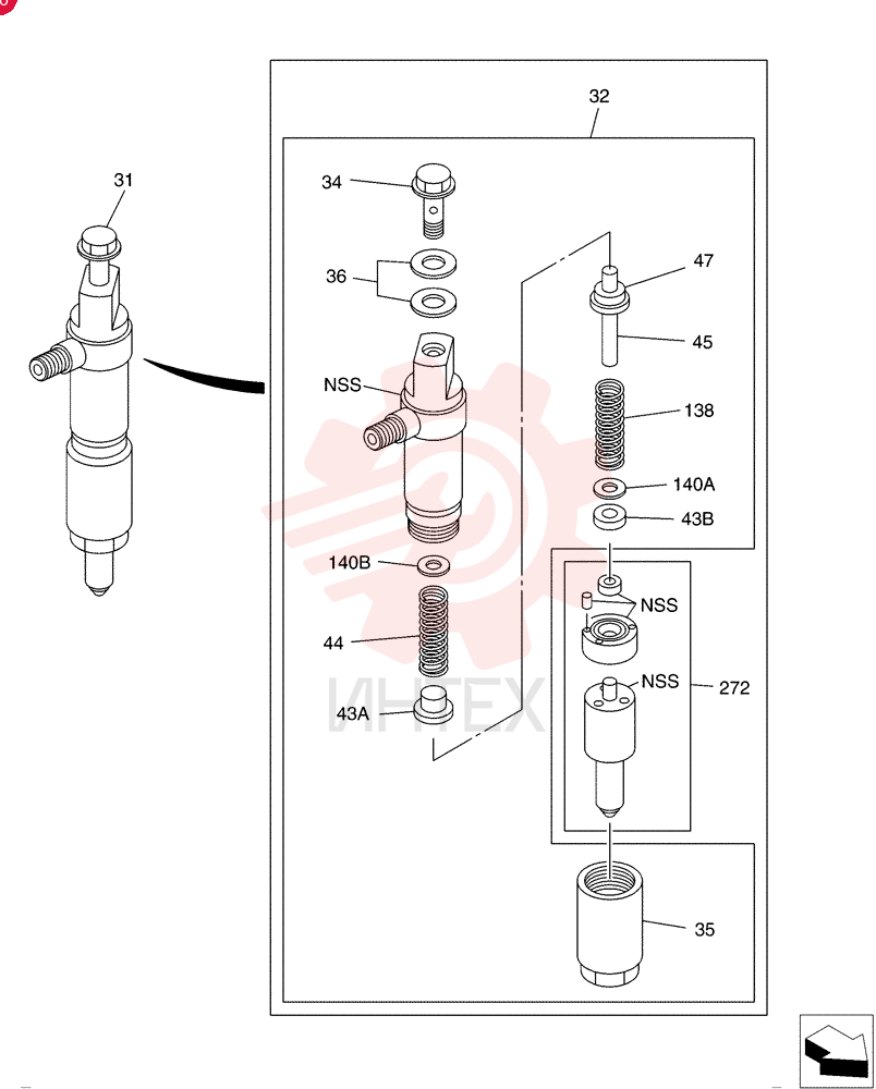 CORE-NOZZLE, INJECT VI8980928210