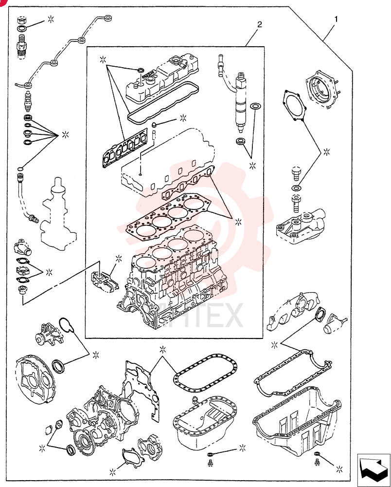OIL PAN GASKET SET VI5878151960