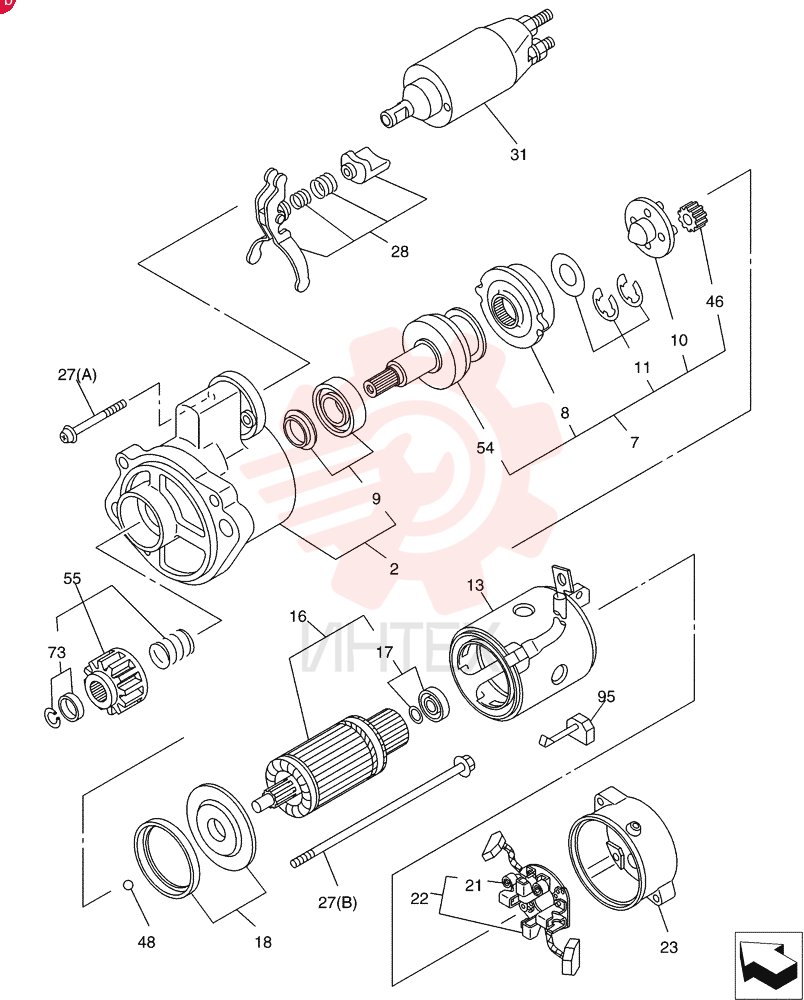 STARTER MOTOR VI8980723151 (2)
