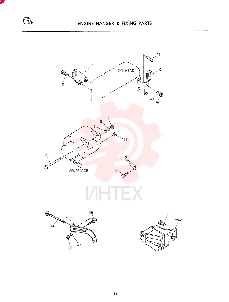HANGER; ENGINE, FRT., Per Unit: 1