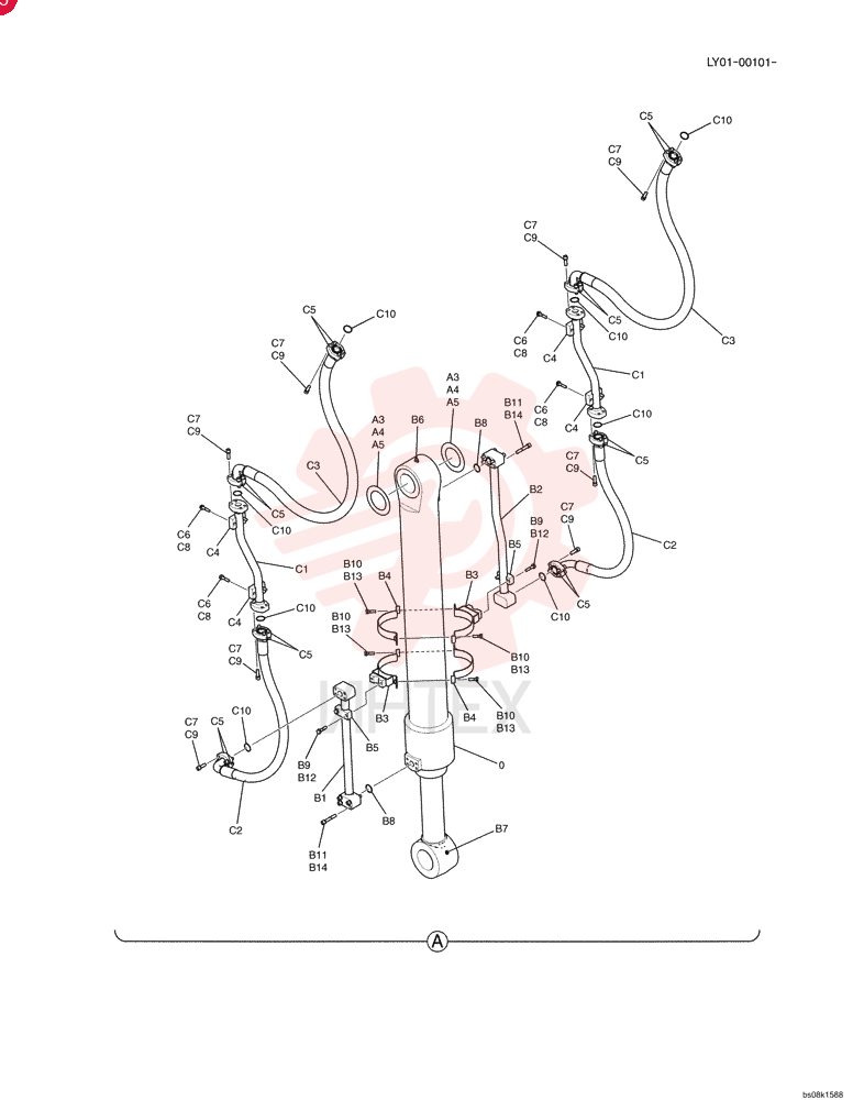 BUCKET CYLINDER LV01V00004F1 (4)