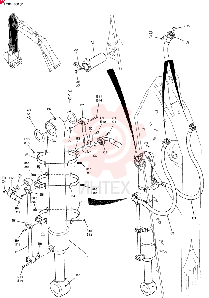 BUCKET CYLINDER LV01V00004F1 (5)