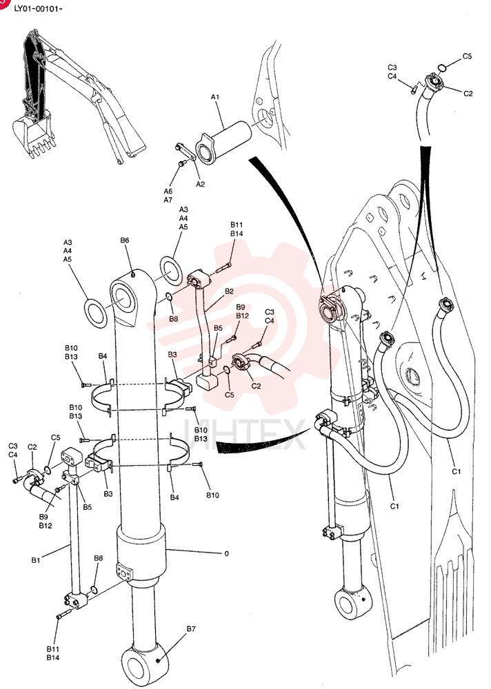 BUCKET CYLINDER LV01V00004F1 (1)