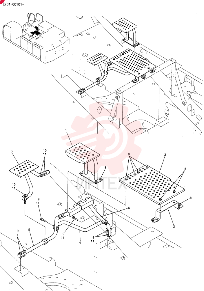 Guard Installation, Incls. Ref. 1-11